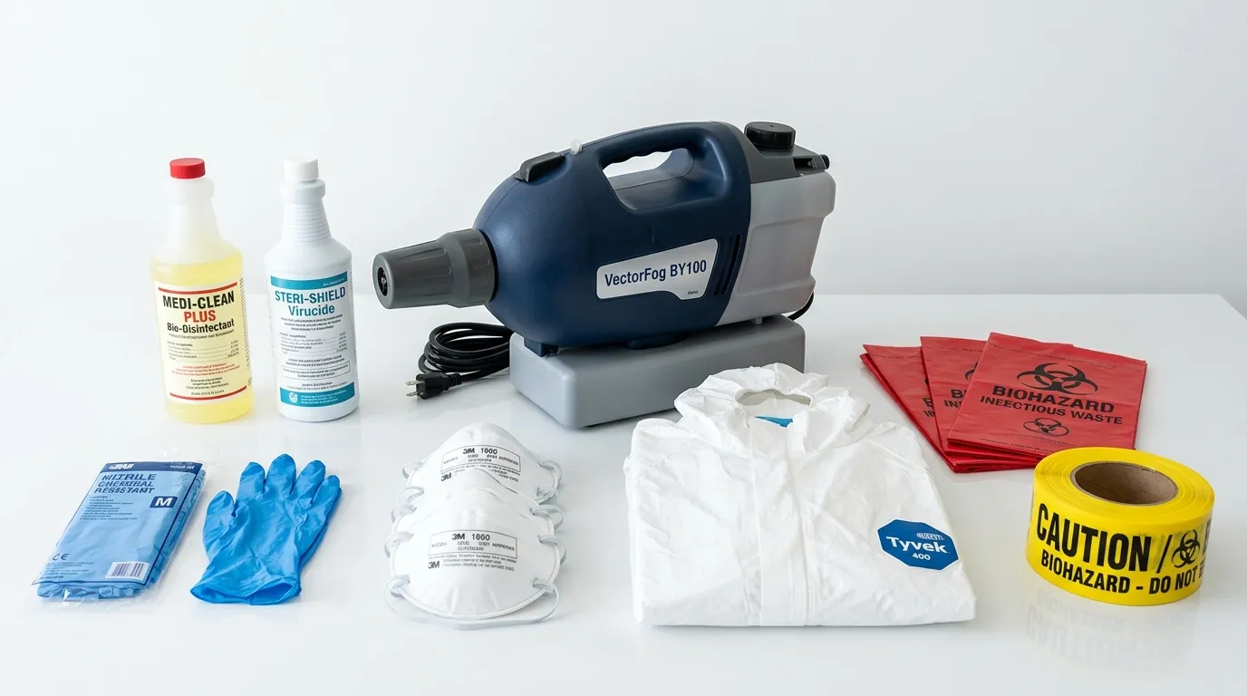 Professional biohazard remediation crew working in Kerrville